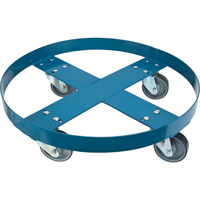 Chariot pour baril, Acier, Capacit&eacute;e 1000 lb, Diam&egrave;tre 24", Roue en Polyur&eacute;thane Pronet Distribution