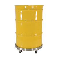 Chariots pour barils, Acier inoxydable, Capacit&eacute;e 800 lb, Diam&egrave;tre 23-1/4", Roue en Caoutchouc Pronet Distribution