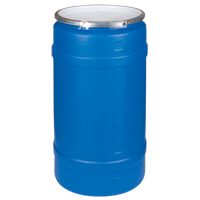Polyethylene Drums, 30 US gal. (25 imp. Gal.), Open Top, Blue Pronet Distribution
