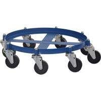 Chariot pour baril octogonal, Acier, Capacit&eacute;e 2000 lb, Diam&egrave;tre 27-1/16", Roue en Fonte Pronet Distribution