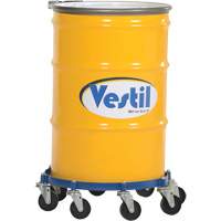 Chariot pour baril octogonal, Acier, Capacit&eacute;e 2000 lb, Diam&egrave;tre 27-1/16", Roue en Fonte Pronet Distribution