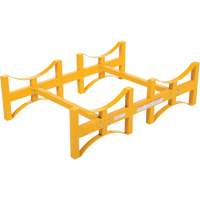Porte-barils empilable en acier, 2 barils, Capacit&eacute; de 1600 lb, 45-1/2" la x 29-7/8" p x 12-3/4" h Pronet Distribution