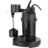Thermoplastic Submersible Sump Pump, 2560 GPH, 115 V, 4.6 A, 1/3 HP Pronet Distribution