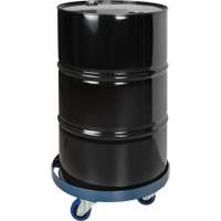 Chariot pour baril, Acier, Capacit&eacute;e 1400 lb, Diam&egrave;tre 24", Roue en &eacute;lastique bleu Pronet Distribution