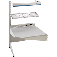 Postes de travail modulaires ergonomiques - Exemples de configurations - A-SC Ajouts de coin &agrave; un c&ocirc;t&eacute;, 36" la x 28" p x 84" h, Ajout de coin &agrave; un c&ocirc;t&eacute; Pronet Distribution