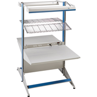 Postes de travail modulaires ergonomiques - Exemples de configurations - A-DC Ajouts de coin &agrave; deux c&ocirc;t&eacute;s, 36" la x 56" p x 84" h, Ajout de coin &agrave; deux c&ocirc;t&eacute;s Pronet Distribution