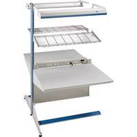 Postes de travail modulaires ergonomiques - Exemples de configurations - A-DA Ajouts &agrave; deux c&ocirc;t&eacute;s, 36" la x 56" p x 84" h, Ajout &agrave; deux c&ocirc;t&eacute;s Pronet Distribution