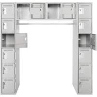 Arche de casiers &eacute;conomiques assembl&eacute;s Clean Line, 16 niveaux, Bloc de 3, 18" x 72" x 12", Acier Pronet Distribution