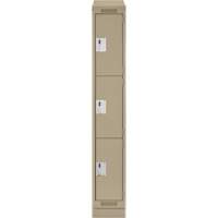 Casiers Clean Line, 3 niveaux, 12" x 18" x 82", Acier, Beige, Rivet (assembl&eacute;) Pronet Distribution