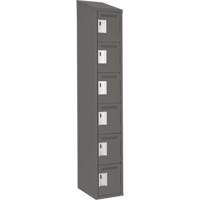 Petits casiers Clean Line, 6 niveaux, 12" x 18" x 78", Acier, Charbon, Rivet (assembl&eacute;) Pronet Distribution