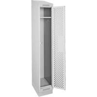 Casiers Clean Line, 12" x 18" x 82", Acier, Gris, Rivet (assembl&eacute;), Perfor&eacute; Pronet Distribution