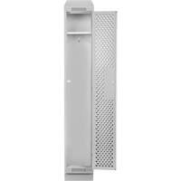Casiers Clean Line, 12" x 18" x 82", Acier, Gris, Rivet (assembl&eacute;), Perfor&eacute; Pronet Distribution
