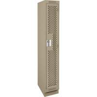 Casiers Clean Line, 12" x 12" x 76", Acier, Beige, Rivet (assembl&eacute;), Perfor&eacute; Pronet Distribution