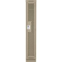 Casiers Clean Line, 12" x 12" x 76", Acier, Beige, Rivet (assembl&eacute;), Perfor&eacute; Pronet Distribution