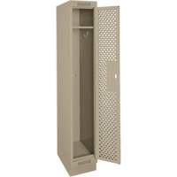 Casiers Clean Line, 12" x 12" x 76", Acier, Beige, Rivet (assembl&eacute;), Perfor&eacute; Pronet Distribution