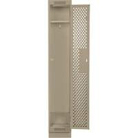 Casiers Clean Line, 12" x 12" x 76", Acier, Beige, Rivet (assembl&eacute;), Perfor&eacute; Pronet Distribution