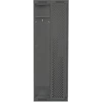 Clean Line Lockers, Bank of 2, 24" x 12" x 76", Steel, Charcoal, Rivet (Assembled), Perforated Pronet Distribution