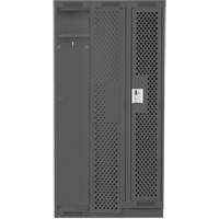 Casiers Clean Line, Bloc de 3, 36" x 12" x 76", Acier, Charbon, Rivet (assembl&eacute;), Perfor&eacute; Pronet Distribution