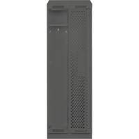 Clean Line Lockers, Bank of 2, 24" x 18" x 82", Steel, Charcoal, Rivet (Assembled), Perforated Pronet Distribution