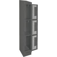 Casiers Clean Line, 3 niveaux, 12" x 18" x 82", Acier, Charbon, Rivet (assembl&eacute;), Perfor&eacute; Pronet Distribution