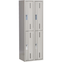 Casiers robustes Concorde, 2 niveaux, Bloc de 2, 24" x 18" x 72", Acier, Gris, Soud&eacute; (assembl&eacute;) Pronet Distribution