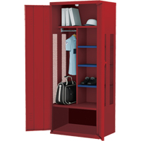 Casier de luxe pour &eacute;quipement, Acier, 36" la x 24" p x 72" h, Rouge Pronet Distribution