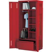 Casier de luxe pour &eacute;quipement, Acier, 36" la x 24" p x 72" h, Rouge Pronet Distribution