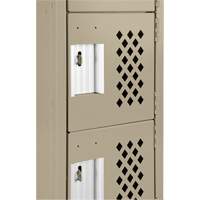 Assembled Lockerettes Clean Line Perforated Economy Lockers, 6 -tier, 18" x 72" x 12", Steel Pronet Distribution