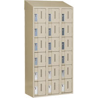Concorde Heavy-Duty Lockers, 6 -tier, Bank of 3, 36" x 18" x 78", Steel, Beige, Welded (Assembled) Pronet Distribution