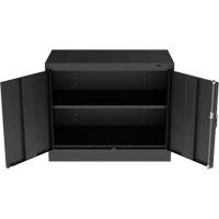 Standard Desk-High Cabinet, Steel, 30" H x 36" W x 18" D, Black Pronet Distribution