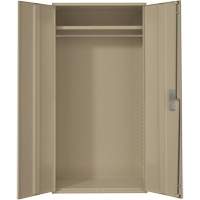 Wardrobe Storage Cabinet, Steel, 36" W x 18" D x 72" H, Beige Pronet Distribution