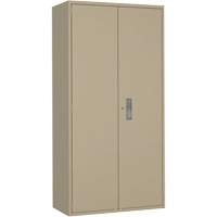 Combination Storage Cabinet, Steel, 6 Shelves, 72" H x 36" W x 18" D, Beige Pronet Distribution