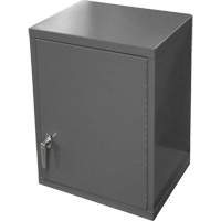 Wall-Mounted Cabinet, 27" H x 13-11/16" W x 18" D, 2 Shelves, Steel, Grey Pronet Distribution