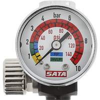 Microm&egrave;tre d'air avec manom&egrave;tre, 1/4" (filetage m&acirc;le) et G 1/4" (filetage femelle) Pronet Distribution