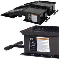 Heavy-Duty Truck Ramps with Long T-Handle, 40000 lbs. Capacity, 45" L, 13-1/2" W, 9-19/50" H Pronet Distribution