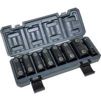 Jeu de douilles doubles hexagonales et h&eacute;licoidales avec coffret, 8 Morceaux, Prise de 1/2" Pronet Distribution