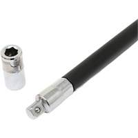 Tournevis flexible extra-long avec adaptateur carr&eacute; 1/4" x hexagonal 1/4" Pronet Distribution