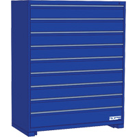Modular Drawer Cabinet, 9 Drawers, 24" W x 28" D x 60" H, Blue Pronet Distribution