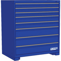 Modular Drawer Cabinet, 8 Drawers, 24" W x 24" D x 40" H, Blue Pronet Distribution