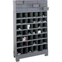 Modular Small Parts Storage Unit, Steel, 18 Drawers, 33-3/4" x 12-1/4" x 58-5/8", Grey Pronet Distribution