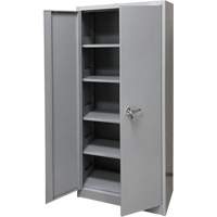Storage Cabinet, Steel, 4 Shelves, 66" H x 30" W x 15" D, Grey Pronet Distribution