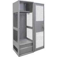 Casier pour &eacute;quipement avec porte, Acier, 24" la x 24" p x 72" h, Gris Pronet Distribution