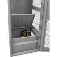 Casier pour &eacute;quipement avec porte, Acier, 24" la x 24" p x 72" h, Gris Pronet Distribution