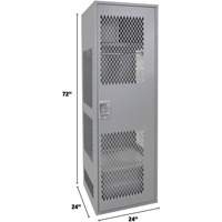 Casier pour &eacute;quipement avec porte, Acier, 24" la x 24" p x 72" h, Gris Pronet Distribution