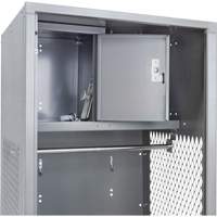 Casier pour &eacute;quipement, Acier, 24" la x 24" p x 72" h, Gris Pronet Distribution