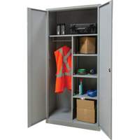 Combination Storage Cabinet, 36" W x 18" D x 72" H, Grey Pronet Distribution