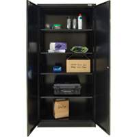 Hi-Boy Storage Cabinet, Steel, 4 Shelves, 72" H x 36" W x 18" D, Black Pronet Distribution
