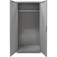 Wardrobe Storage Cabinet, Steel, 36" W x 18" D x 72" H, Grey Pronet Distribution