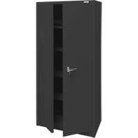 Armoire d'entreposage, Acier, 4 Tablettes, 66" h x 30" la x 15" P, Noir Pronet Distribution