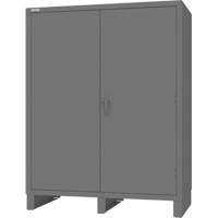 Cabinet with Recessed Doors, Steel, 4 Shelves, 78" H x 60" W x 30" D, Grey Pronet Distribution